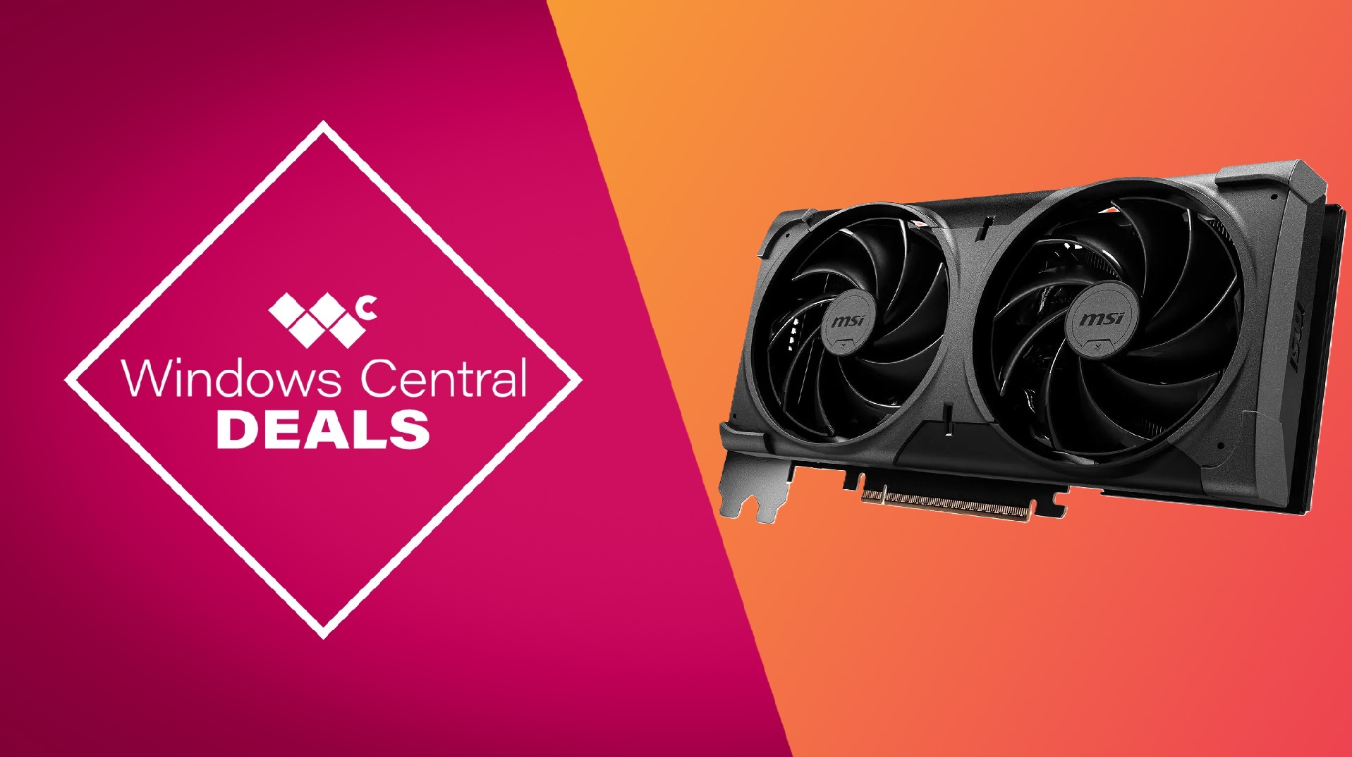 Promotional deal banner for the NVIDIA MSI GeForce RTX 5070