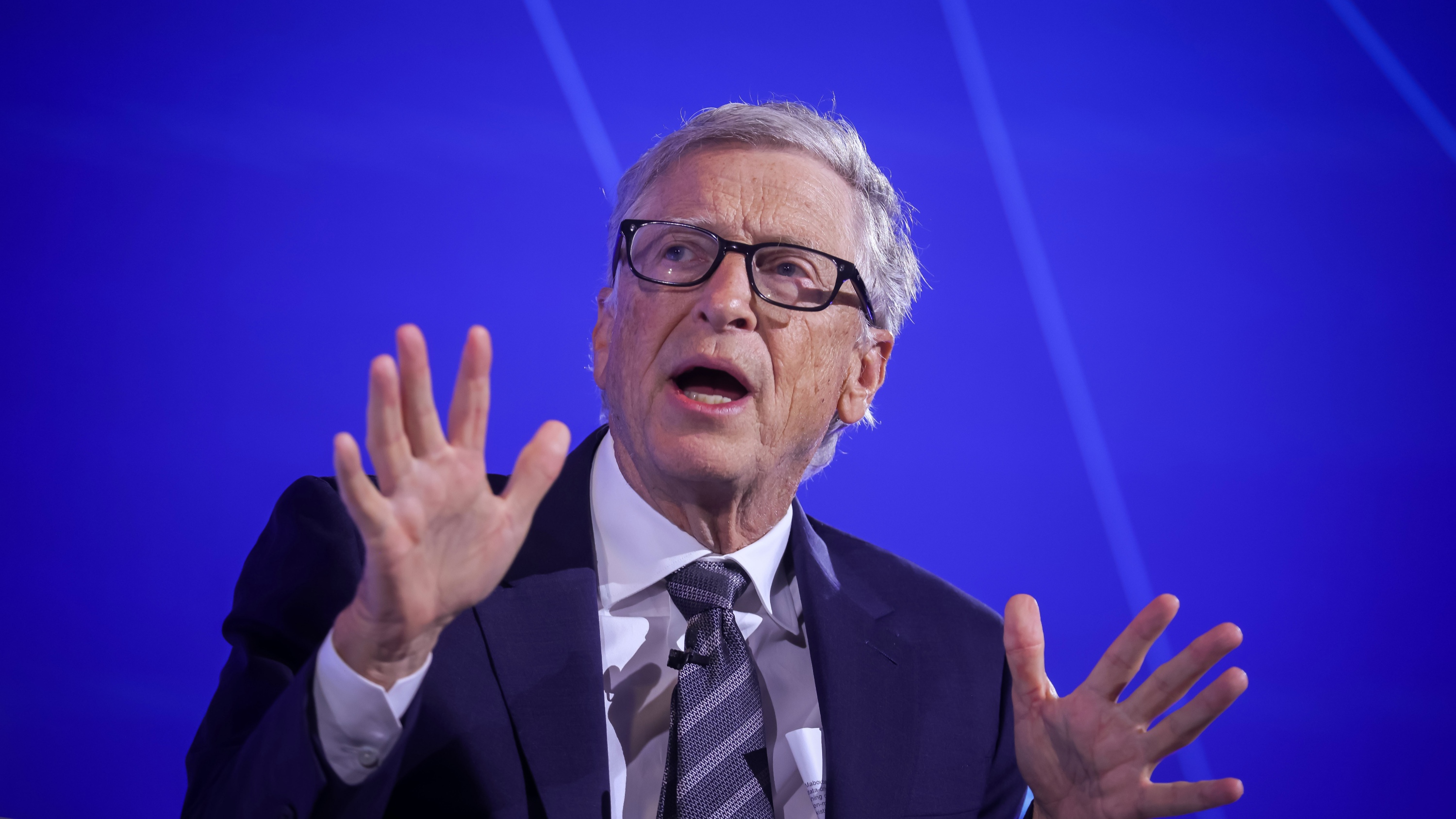 Bill Gates, chair of the Gates Foundation, during the Bloomberg Philanthropies 2025 Global Business Forum in New York, US, on Wednesday, Sept. 24, 2025.