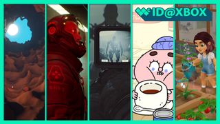 windows phone corner ID@Xbox December 2025 round up featuring A Game About Digging a Hole, Fort Solis, ROUTINE, Thank Goodness You're Here! and Wylde Flowers.