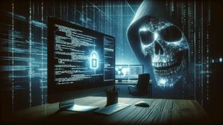 Generated by ChatGPT | image of a computer being hacked