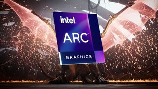 DOOM: The Dark Ages screenshot with Intel Arc Graphics logo