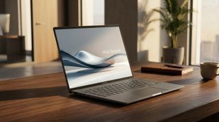 AI Generated image of the ASUS Zenbook A14 laptop visualized
