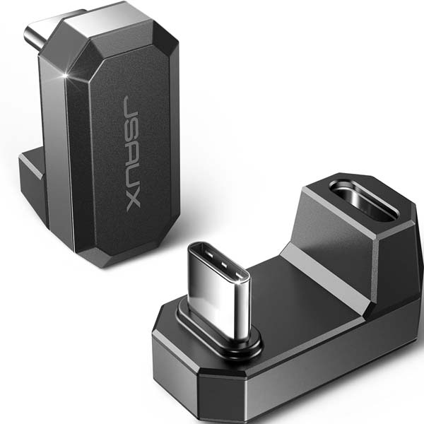 JSAUX 180 Degree USB-C to USB-C Adapter 2 Pack.