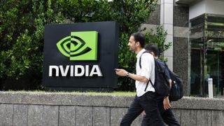 Signage at the Nvidia Corp. offices in Taipei, Taiwan, on Friday, June 2, 2023.